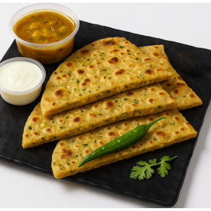 Garlicky Aloo Paratha