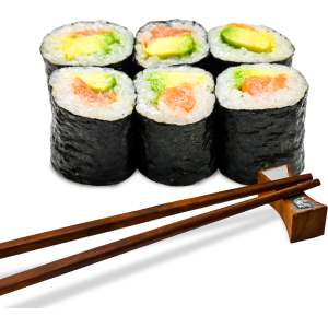 Salmon Avocado Hoso Maki